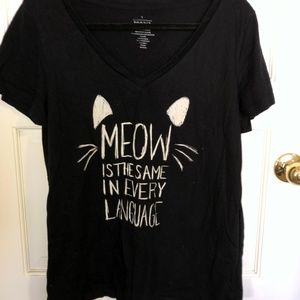 Black meow top